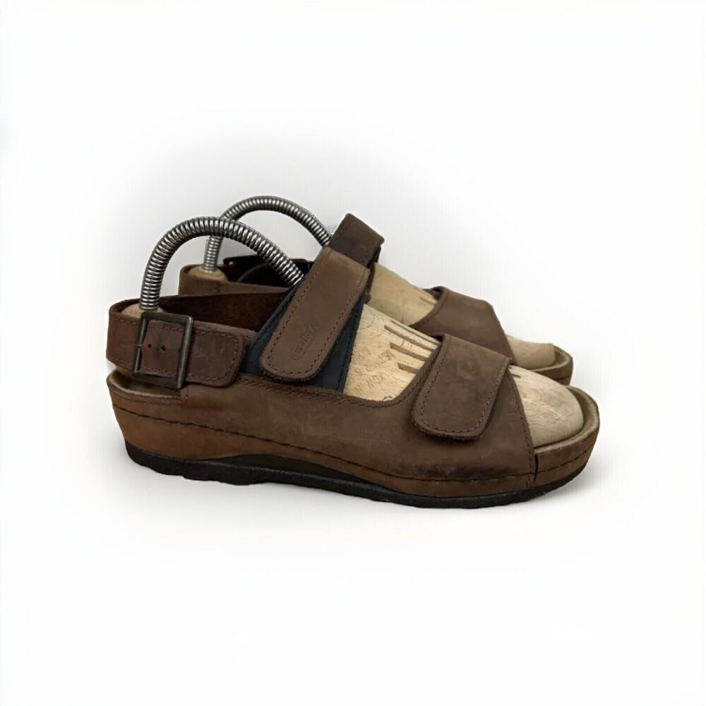 Wolky Walking Sandals Womens Brown Leather US Size 7 EU 38 EUC Comfort